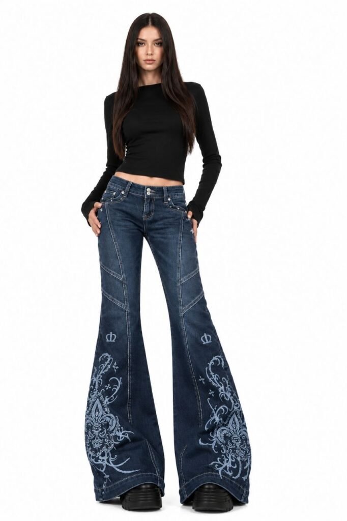 Blue Shadow Flare Jeans (Copy)